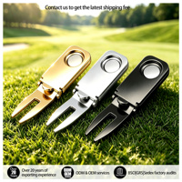 Outil de réparation de divots de golf avec clip et marqueur de balle personnalisé