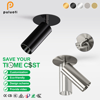 Mini spot encastré chaud 3000K, petit, découpe 55mm, coque noire, pour maison de thé chinoise, ornement artisanal, lampe d'accentuation douce pour plafond