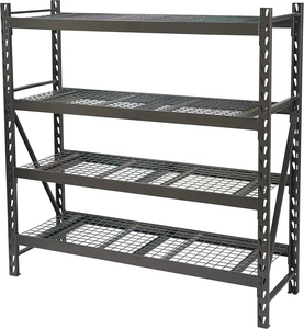 Heavy Duty 4 Layer Warehouse Rack Adjustable Metal Stacking Shelf Powder Coated Grid Panel <b>Storage</b> <b>Racking</b> - Product Image 6