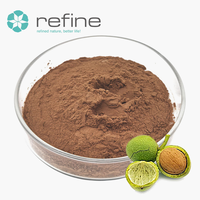 Poudre d'extrait de coque de noix verte sauvage de qualité alimentaire, extrait naturel de pelure de noix verte, peut être utilisé pour la coloration naturelle et la mélange de couleurs
