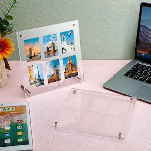Soporte de marco de <span class=keywords><strong>fotos</strong></span> de mesa de acrílico transparente a medida con 6 inserciones para <span class=keywords><strong>boda</strong></span> - Product Image 6