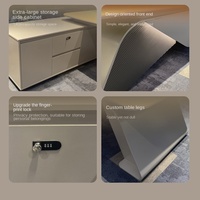 Bureau de direction moderne de luxe, grand bureau en L pour administrateur et PDG, mobilier de bureau professionnel haut de gamme
