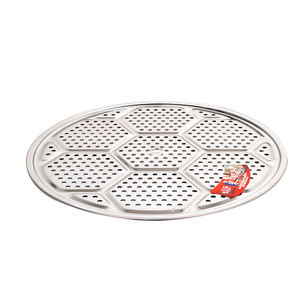 Grille de cuisson vapeur ronde en acier inoxydable 26cm-68cm, magnétique, épaissie et perforée pour cuiseurs vapeur - Product Image 3