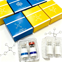 Emballage personnalisé pour flacons de peptides en carton blanc avec logo, kit de 2 flacons, plateau blister, double étui cadeau en verre, boîte d'emballage pour peptides