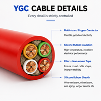 Mehradriges YGC 2*2,5mm Silikonkautschuk-Isoliertes Kabel 60 bis 180 Grad Flexibles Hochtemperatur-Stromkabel