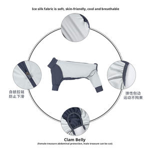 Chien solide écologique Anti-UV mince <span class=keywords><strong>tout</strong></span> <span class=keywords><strong>compris</strong></span> Cool vêtements ouvert entrejambe été Teddy vêtements pour petits chiens de taille moyenne - Product Image 2