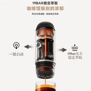 Portable Electric <b>Coffee</b> <b>Maker</b> 19Bar Pressure Wireless Rechargeable Hot Cold Brew For Travel Outdoor Use - Product Image 3