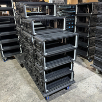 Kkmark Durable Desmontable Apilable 19 ''Racks Montaje de choque HDPE Rack de plástico Flight Case para Pro Audio Video Amplificador de iluminación