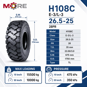 Neumático OTR 26.5-25 E3/L3 H108C 28PR Z para Maquinaria de Movimiento de Tierras, Motoniveladoras y Equipos de Construcción, Neumático Sin Cámara de Alta Resistencia - Product Image 2