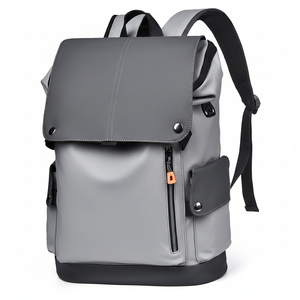 Vente en gros de logo personnalisé sac à dos en cuir PU pour l'école sac à dos pour ordinateur portable de mode business design fermeture éclair voyage étanche portable personnalisable - Product Image 1