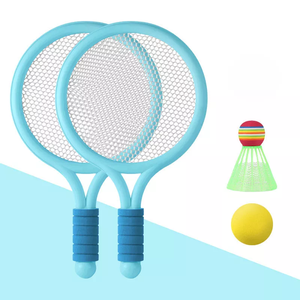Juego de Raquetas de Bádminton <span class=keywords><strong>y</strong></span> Tenis para Niños. Raquetas de Pádel con Pelota <span class=keywords><strong>y</strong></span> Volante. Juegos Infantiles para Playa, <span class=keywords><strong>Piscina</strong></span>, Parque <span class=keywords><strong>y</strong></span> Exteriores - Product Image 1