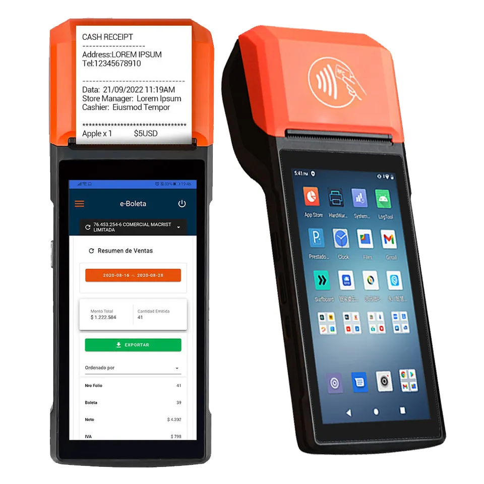 8 çekirdekli 4G Android 13 NFC POS el sistemi ödeme makinesi mobil yazarkasa Pos terminali R330 Pro