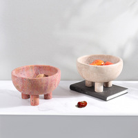 SAIDKOCC Moderne Luxe Marmeren Hoogplateau Fruitplateau Geavanceerde Esthetische Minimalistische Woonkamerdecoratie Travertijn