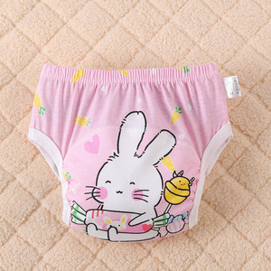 Couches réutilisables pour bébé 6 couches de couches en coton réutilisables et imperméables, respirantes, shorts d'entraînement, sous-vêtements, pantalons en tissu - Product Image 3