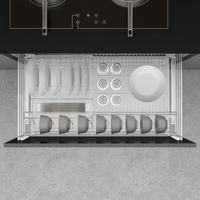 ARTSTEEL Stock 830x467x144MM Organiseurs de tiroirs coulissants écologiques et minimalistes pour ustensiles de cuisine, pour armoire, trois côtés, avec rail de glissement
