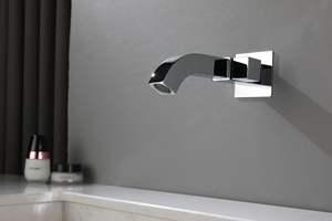 Grifo de Agua Monomando de Latón para Baño, Montado en la Pared, Cromado, para Lavabo Empotrado - Product Image 2