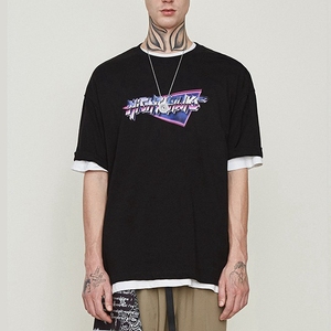 T-shirts personnalisés à double manche pour hommes, T-shirts d'été tendance, faible MOQ, haute qualité, marque OEM - Product Image 5