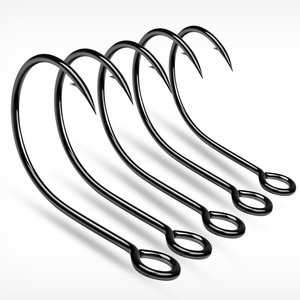 50 pièces/paquet crochets simples en acier à haute teneur en carbone 10 #-<span class=keywords><strong>2</strong></span> # J crochet et boucle hameçons de pêche simples - Product Image 3