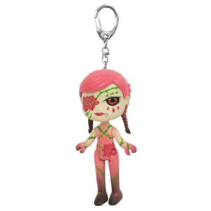 Llavero de Rosa espina oscura | Figura gótica de PVC y clip de zinc | Decoración del hogar Valentine Crossover regalo a granel - Product Image 1