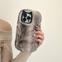 Nouvelle housse de téléphone en peluche de vison Tschick adaptée à Apple 16promax Apple 15plus automne/hiver, étui thermique 17