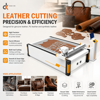 Machine de découpe automatique du cuir naturel avec grand projecteur caméra CCD, machine de découpe CNC à couteau oscillant pour cuir véritable