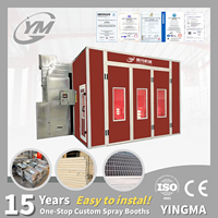 Cabine de peinture automobile à tirage croisé pour brûleur diesel, panneaux EPS, sans base, économique, pour garage et atelier, installation rapide, CE ISO