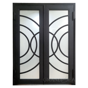Puerta de entrada de casa principal de hierro forjado, decoración elegante para terraza - Product Image 1