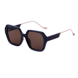 Lunettes de soleil carrées de style européen, protection UV400, unisexe, verres en PC, monture noire, pare-soleil de classe 2, RG-99007 - Product Image 2