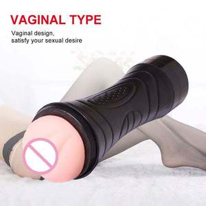 Pria Masturbator getaran saku Vagina nyata cangkir masturbasi Oral senter bentuk pria dewasa Vagina mainan seks untuk pria