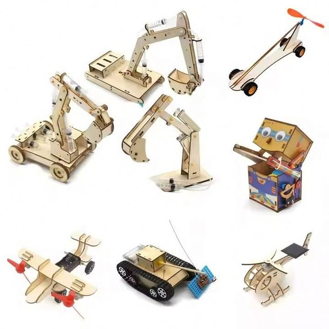 DIY Educational 5 in 1 Remote Control Kit Science Experiments Stem Toys for Kids Learn Car Robot Monthly Science Kits for Kids