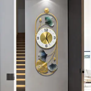 Creative wall decoration wall clock Ginkgo Leaf Pendant modern simple home decoration living room fashion wall clock