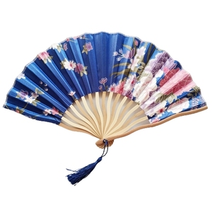 SOY SUS FANS 16 colores Seashell S forma abanico de mano de seda costillas de bambú tela abanico de mano plegable para regalo de boda - Product Image 6