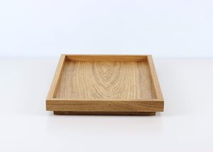 Oak Wood Japanese Style Rectangular Serving Tray <b>Block</b> <b>Corner</b> Feet Hotel Restaurant OEM Vietnam - Product Image 4