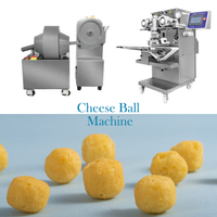 Machine automatique de fabrication de boulettes de fromage, ligne de production de boulettes de fromage à haut rendement, machine d'enrobage industrielle pour boulettes de snacks fourrées