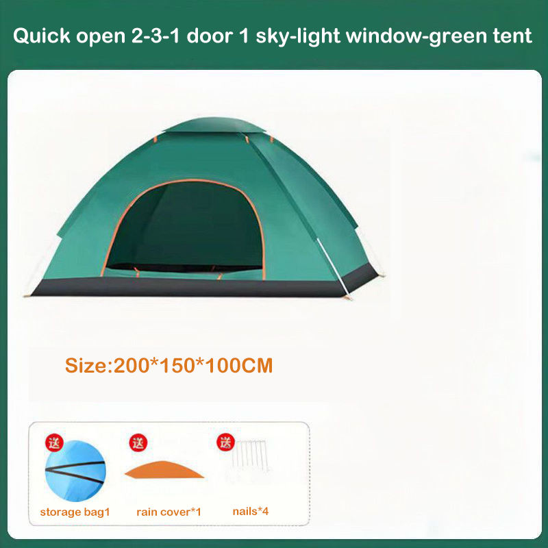 2-3 person 1 door green