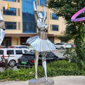 <span class=keywords><strong>Sculpture</strong></span> de statue de ballet en acier inoxydable grandeur nature personnalisée RELONG pour la décoration de parc en plein air - Product Image 5