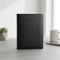Couverture de livre en cuir PU à motif crocodile de luxe, logo personnalisé en relief, couverture rigide pour carnet A5, couverture de planificateur