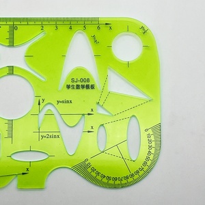 Chất Lượng Cao Văn Phòng Trường Cung Cấp Rõ Ràng Màu Xanh Lá Cây Hình Học Vẽ Thông Tư Mẫu Vẽ <span class=keywords><strong>Stencil</strong></span> Cai Trị Thẳng <span class=keywords><strong>Stencil</strong></span> Cai Trị - Product Image 4