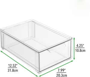 Stack-Có Thể Nhựa Tủ Quần Áo Lưu Trữ Hộp Pull-out Ngăn Kéo Cho Tổ Chức Người Đàn Ông Của Phụ Nữ Giày Phụ Kiện Cho Nhà Bếp Đồ Trang Sức Sử Dụng - Product Image 3