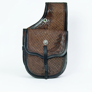 Sacoche de selle en cuir artisanal personnalisée, avec accessoires en acier inoxydable, logo gravé à la main, pour l'équitation, tailles sur mesure - Product Image 1