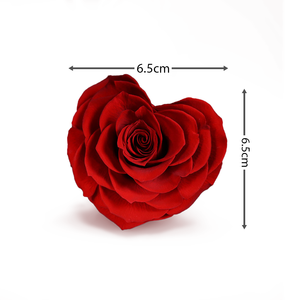Têtes de roses éternelles en forme de cœur faites à la main, 6,5x6,5 cm, multicolores pour la Saint-Valentin - Product Image 5