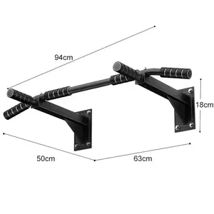 Wall Pull Up Bar Fitness Indoor Exercise Chin Up Bar Multifunction Dip Station Wall Mounted Pull Up Bar High Quality Home Steel