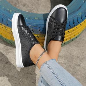 2024 nouvelle grande <span class=keywords><strong>taille</strong></span> 40-43 femmes chaussures décontractées plates creuses - Product Image 3