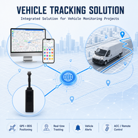 Traceur GPS GSM 2G pour véhicule KS199A-2G 9-36VDC avec détection ACC, alarme géofence et configuration de projet