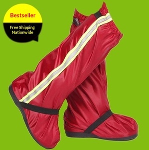 Copriscarpe Impermeabili Alti con Suole Antiscivolo Rinforzate e Resistenti all'Abrasione; Stivaletti Impermeabili in Tessuto Oxford per Adulti Unisex - Product Image 3