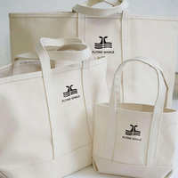 Sacs fourre-tout en toile de coton calicot moyen, personnalisables avec logo, poche zippée et poignée renforcée épaisse