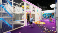 Manège souple et durable sur le thème de l'espace, galaxie, OVNI, fusée, pour aire de jeux intérieure sécurisée pour enfants, idéal pour centre commercial