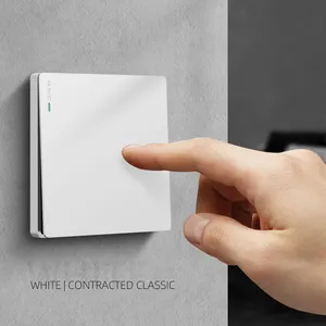 Nova Chegada Alta qualidade 86 tipo Painel De Plástico touch wall switch 250V 10A branco Interruptores E Soquete