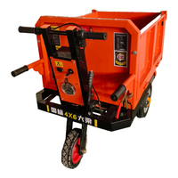 Carretilla Eléctrica Manual para Manejo de Materiales, Triciclo Pequeño de Ingeniería para Obras de Construcción, Transporte de Carga Pesada