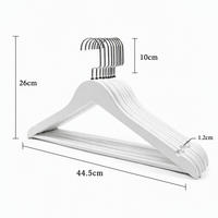 Cintres en bois massif modernes et minimalistes noir et blanc, antidérapants, style épaule, pour la vente en gros transfrontalière